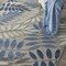 Homeroots 4 x 6 ft. Gray & Blue Leaves Indoor & Outdoor Area Rug 384869 - alternate 3